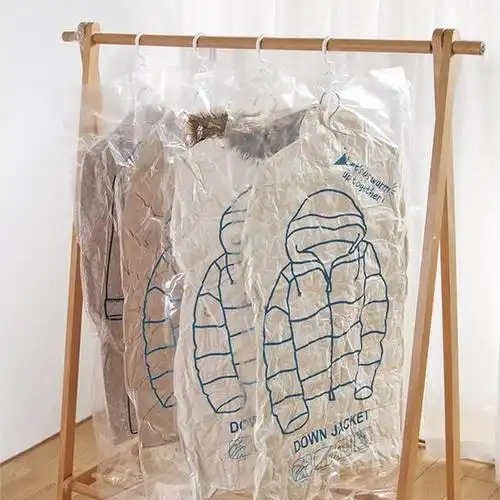 压缩袋衣柜挂式真空压缩袋抽空气真空袋装衣服衣物收纳袋压缩袋出口