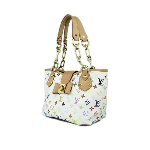 [9.5新]路易威登lv女士白三彩手提包