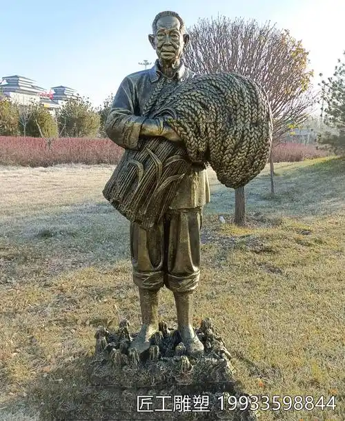 玻璃钢水稻之父袁隆平雕塑 仿铜袁隆平模型