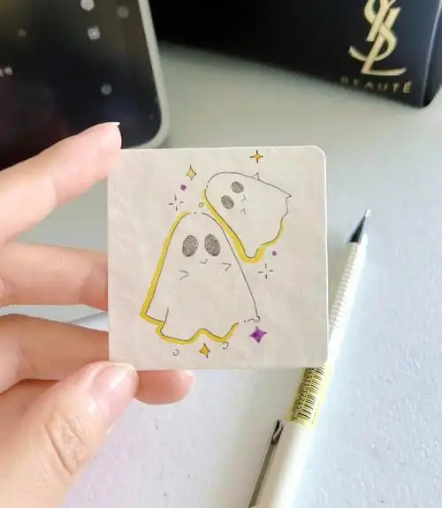 自制书签万圣节简笔画3附过程