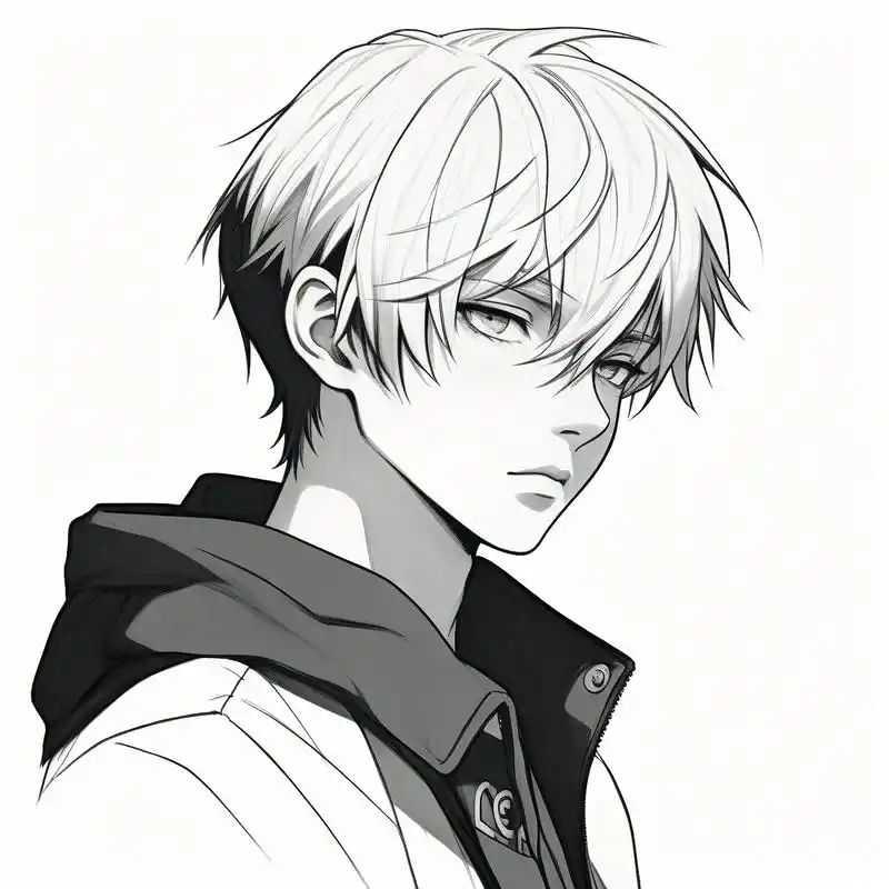黑白素描男生头像,霸气冷酷范😎 谁不爱又霸气又冷酷的男生呢!