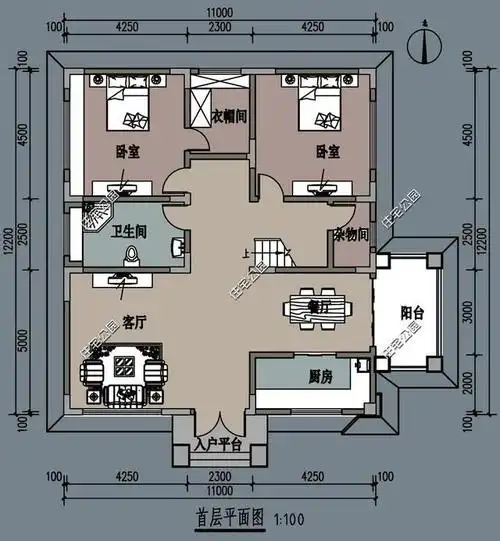 农村别墅设计新趋势餐厅厨房要朝南10米11米12米面宽户型3套