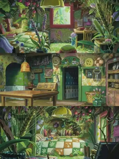 宫崎骏动画中的房屋插画欣赏