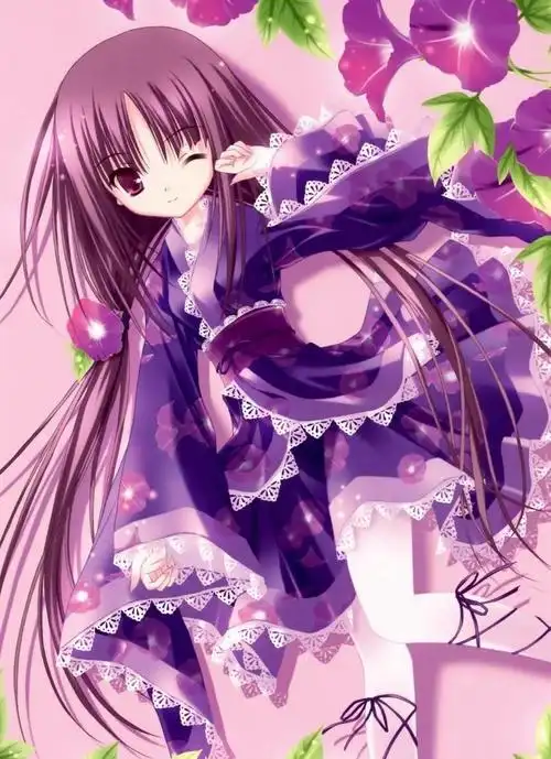 谁知道这个动漫紫色头发女生