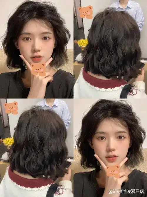 女生短发烫发94法式蛋卷头,蓬松显脸小发型 94短发烫发02蛋卷头