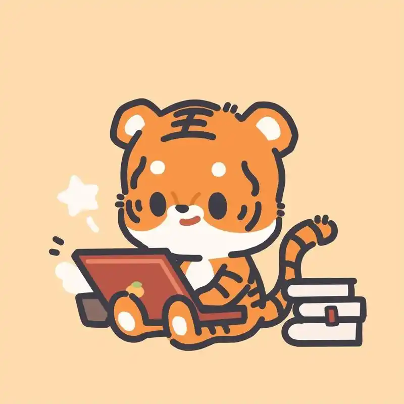 小老虎头像第二弹91|原创 过完年了,换一个绿色护眼版的小老虎开始