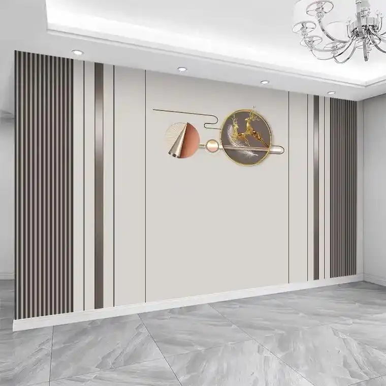 电视背景墙壁纸墙布装饰客厅现代简约轻奢风.电视背景墙壁纸墙布 - 抖