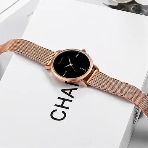 caldicekris中国ck极简风小香链女表ck19071