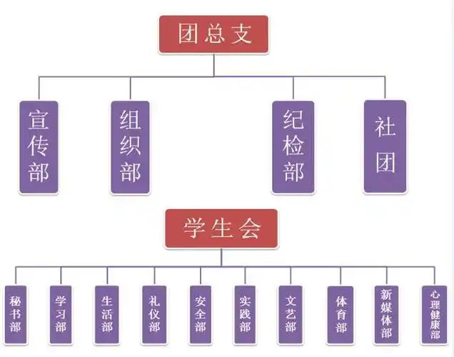团总支学生会组织机构图