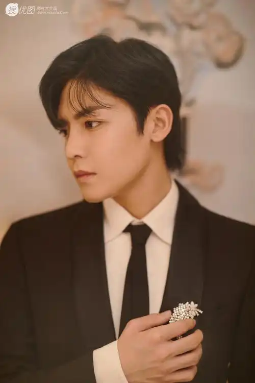 侯明昊,帅气,中分发型,男演员,大陆明星,西装帅哥,侯明昊西装写真图片