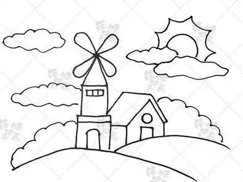 大自然铅笔画简笔画 简笔画图片大全-蒲城教育文学网