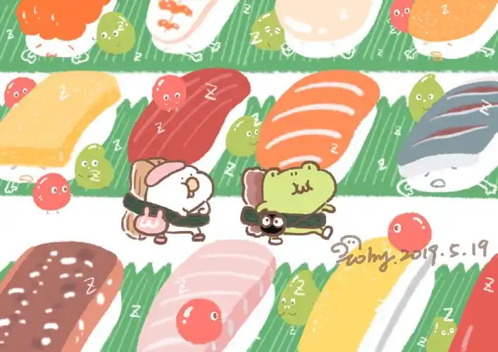 食物 动漫 可爱 背景图 壁纸 少女心 图源微博花栗鼠toby