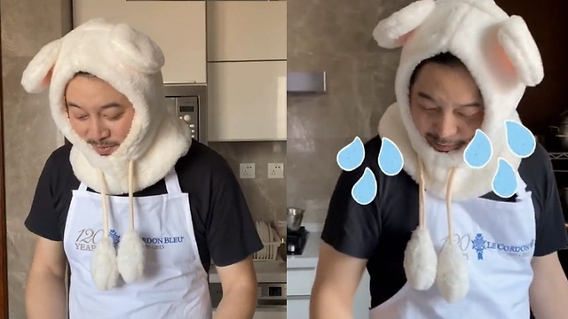 太好笑沙溢宅家做饭戴兔子头套原因竟是这样