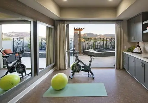 家庭健身房镜子装修设计图片_装信通网效果图