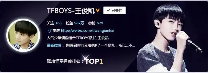 王俊凯的微博号是多少?