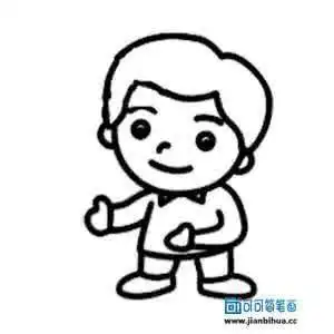 卡通人物动漫简笔画男