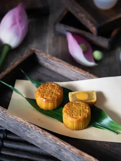 误入藕花深处月饼拍摄