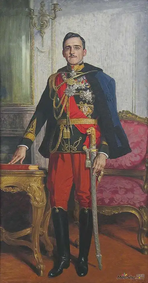 国王亚历山大一世的肖像帕亚约万诺维奇pajajovanovic高清作品欣赏