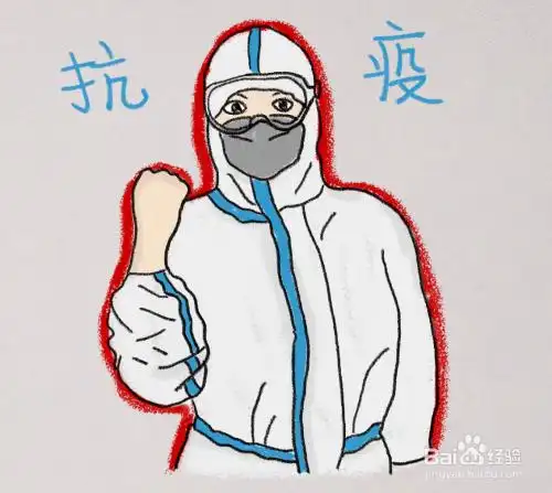 抗疫一线的医生简笔画