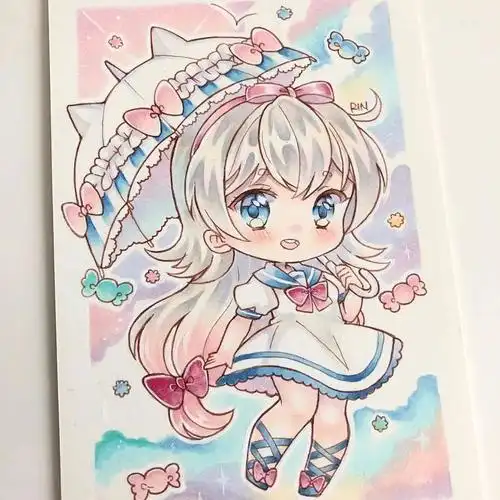 马克笔手绘 | 超萌超可爱q版马克笔动漫手绘,没有你绝对不行