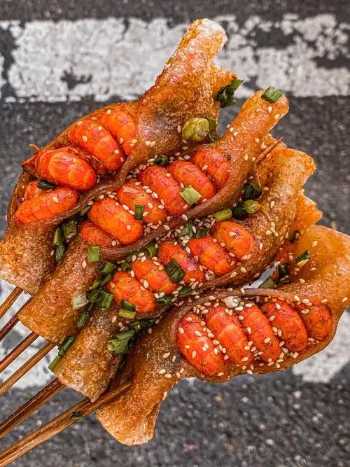 彻底爱上成都60烤苕皮小龙虾0299r大满足啊