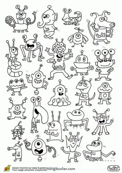 外星人要如何画外星人简笔画大全外星机器人简笔画图片卡通地球人物简