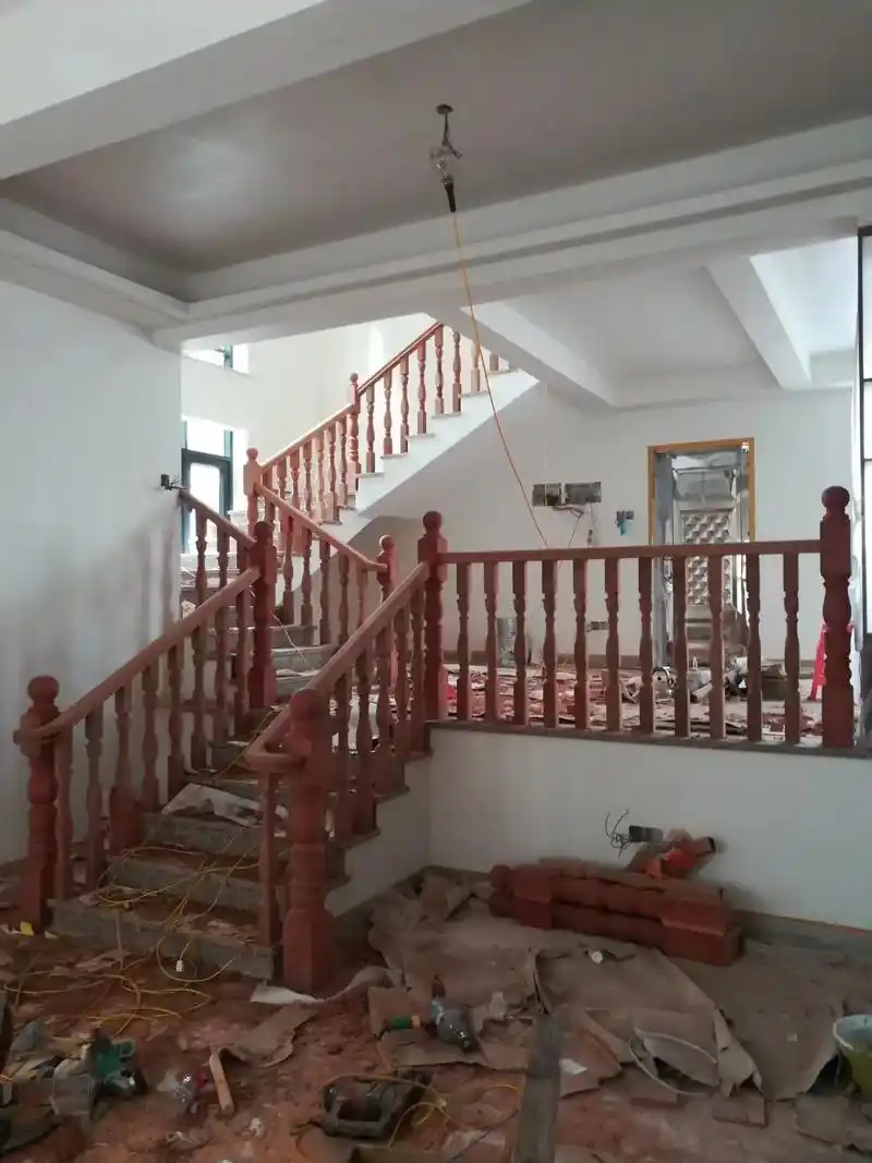 大汾小张精艺实木楼梯扶手木业加工厂专业生产,正月初八开工营业 - 抖