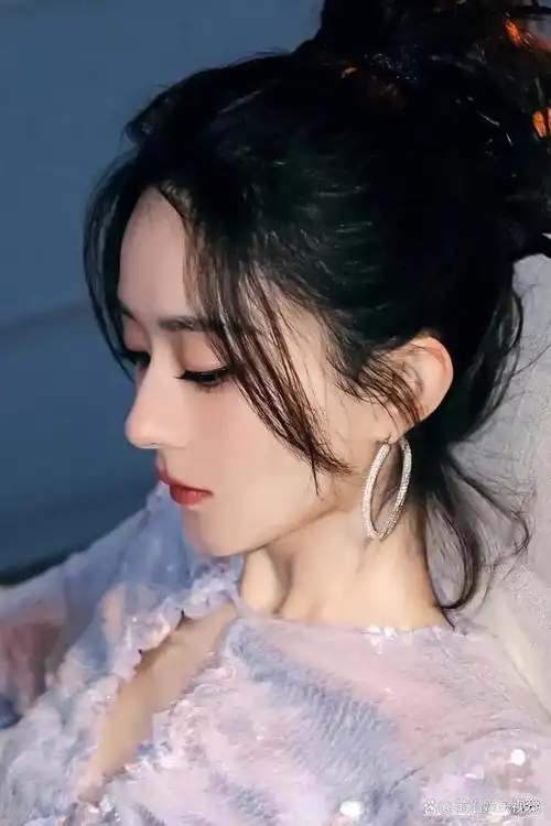 太惊艳了!赵丽颖外滩拍写真摩登又晶莹,紫色镂空裙时髦似仙子