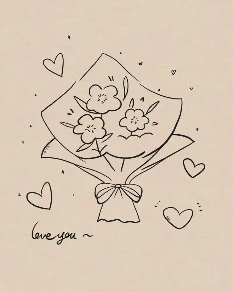 临摹:一学就会简笔画呀 #简笔画教程# #简笔画# #画个简笔画# #鲜花