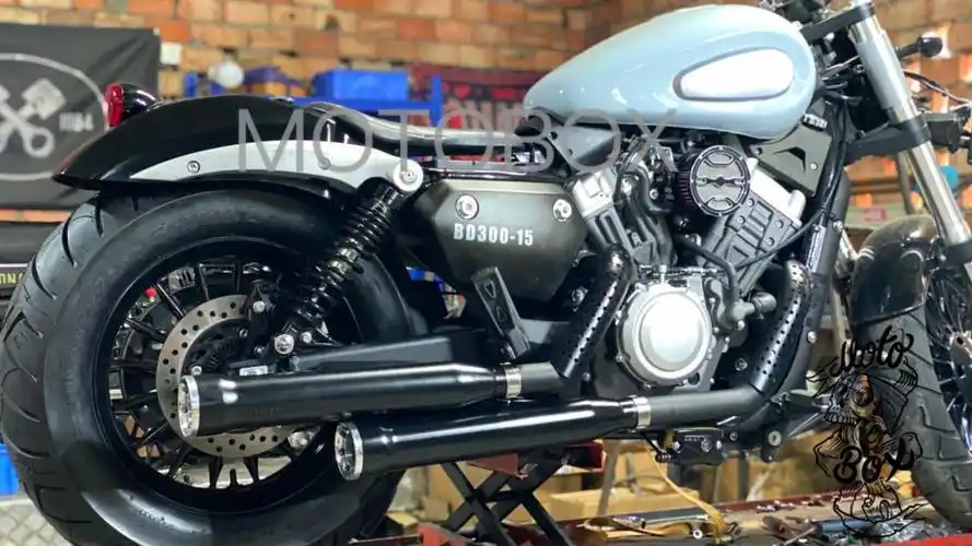 配件奔达金吉拉300bd改装双出排气管重低音浑厚马蹄声电镀一样长度一