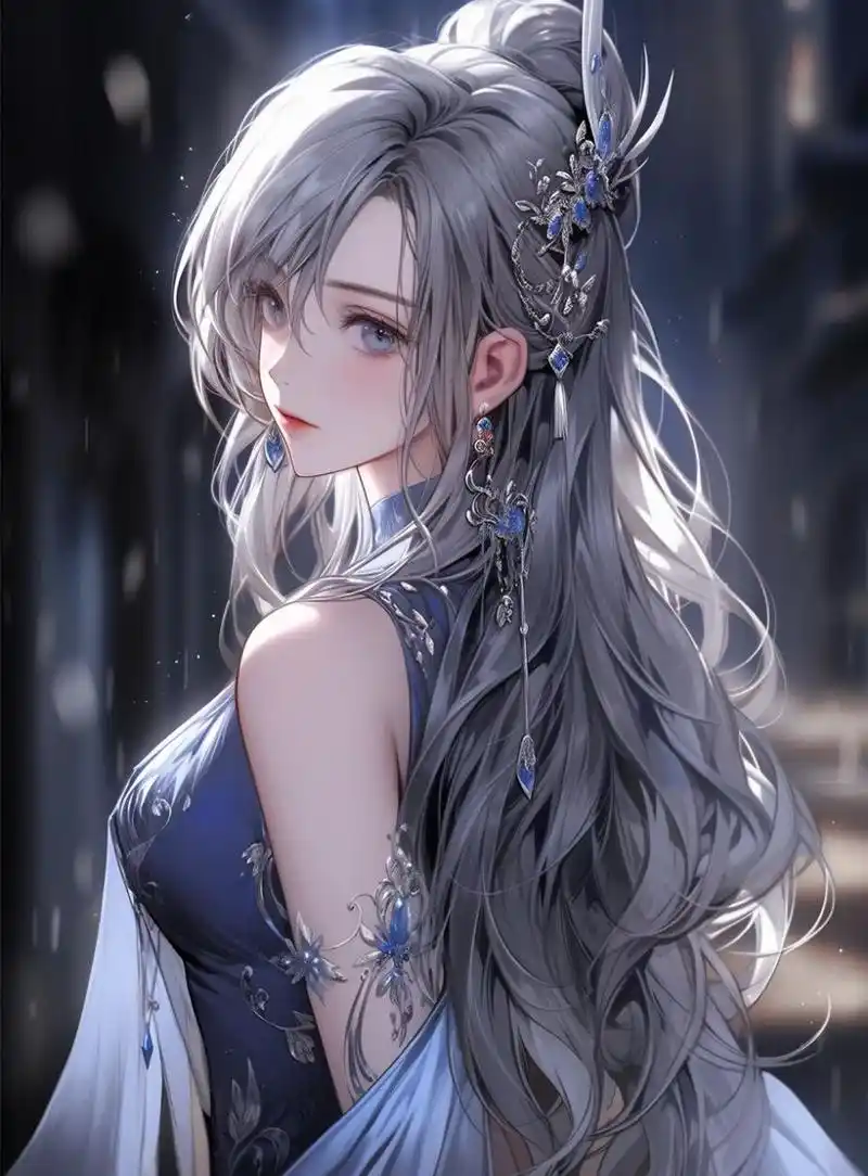 银发控看过来～惊艳银发古风女孩 神秘超拽帅气女神头像 银发搭配古风