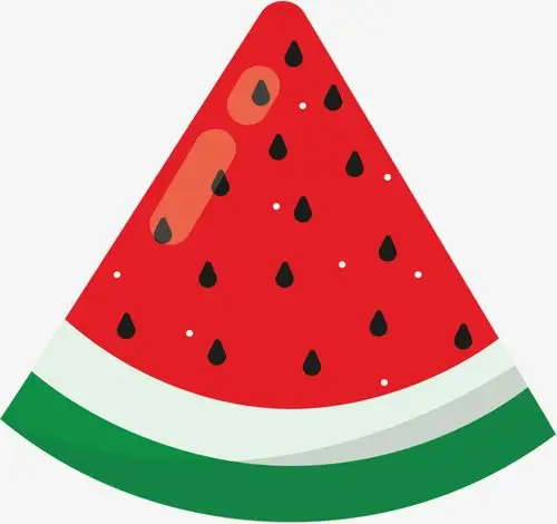 夏天冰爽西瓜太阳雨伞矢量图装饰卡通插图