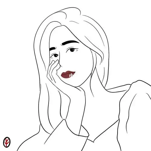 黑白头像ins风简笔画