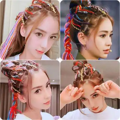 编发彩绳脏脏辫神器儿童丝带