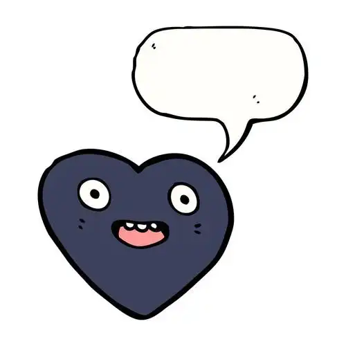 黑色桃心,矢量,在白色背景上的黑色卡通心