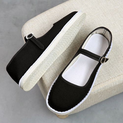 足里路手工老北京布鞋女千层底布鞋全棉布底透气养生妈妈月子休闲鞋女