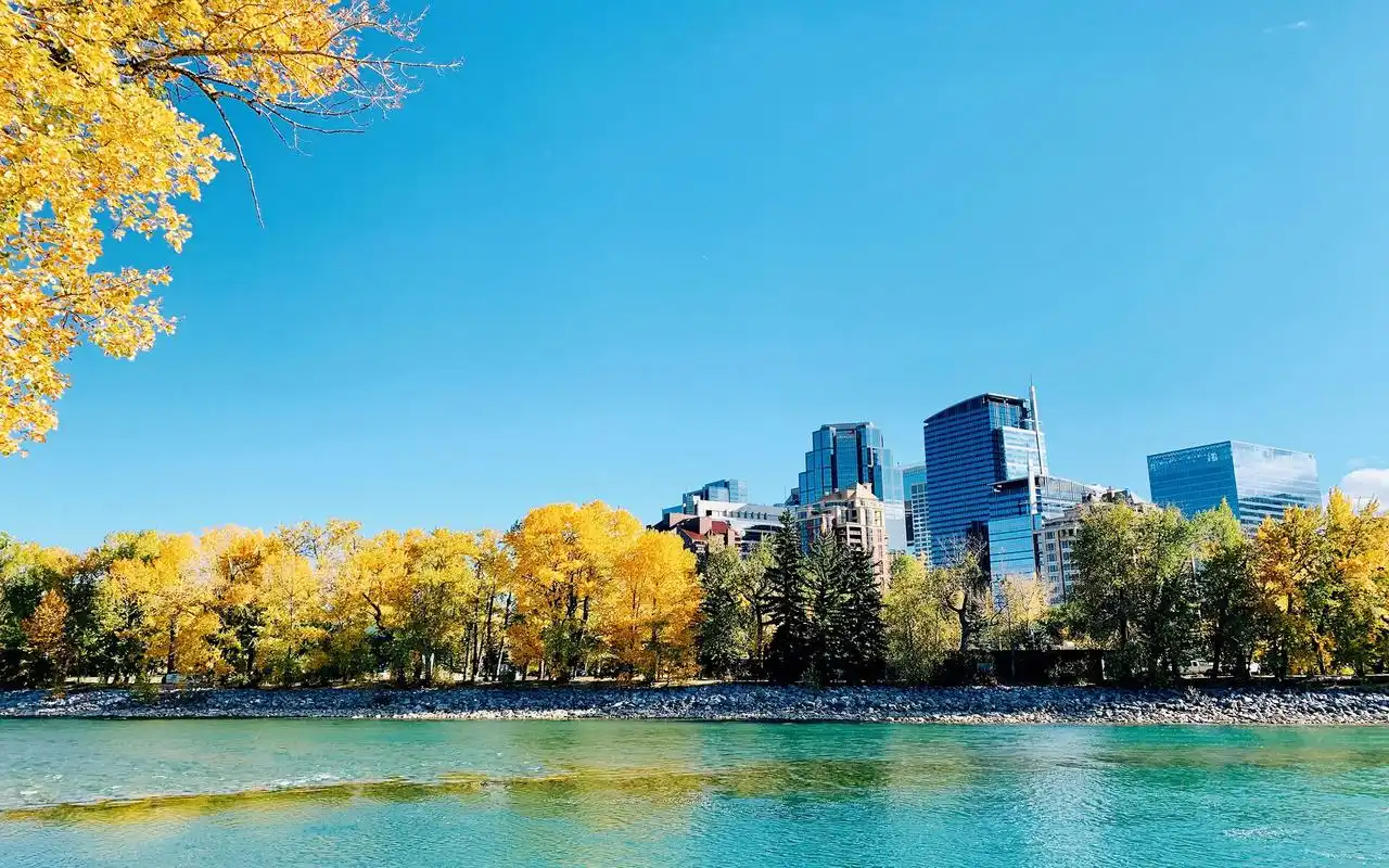 华为平板城市秋日主题壁纸