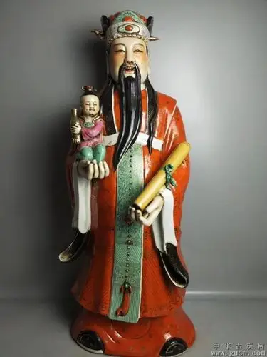 清代旧藏福禄寿三星立像一套