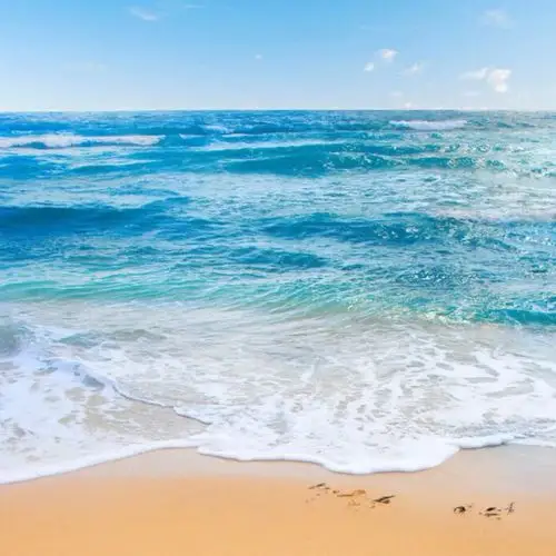 蓝天大海金色沙滩头像