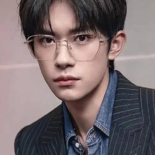 易烊千玺同款超轻纯钛近视眼镜男潮大框复古眼睛框镜架女配有度数