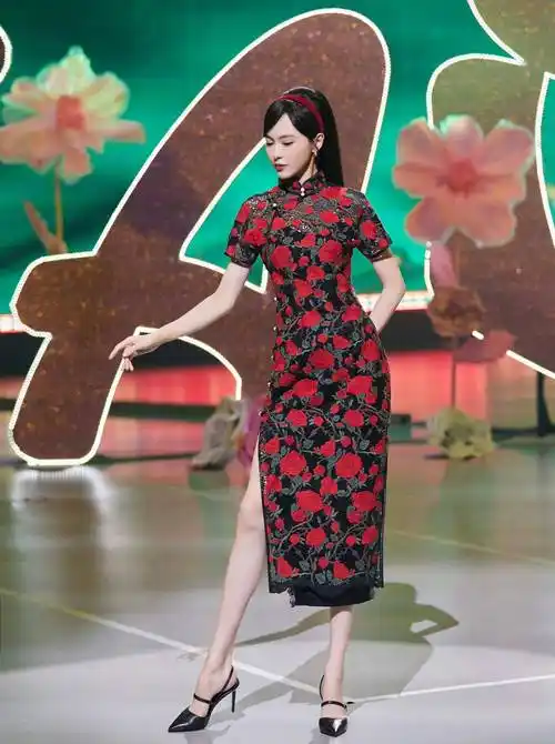 唐嫣穿上旗袍瞬间变成最美仙女!_魅力_气质_舞台