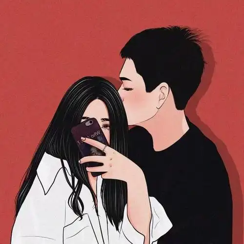 手绘作品情侣头像系列甜蜜情侣专用个性头像