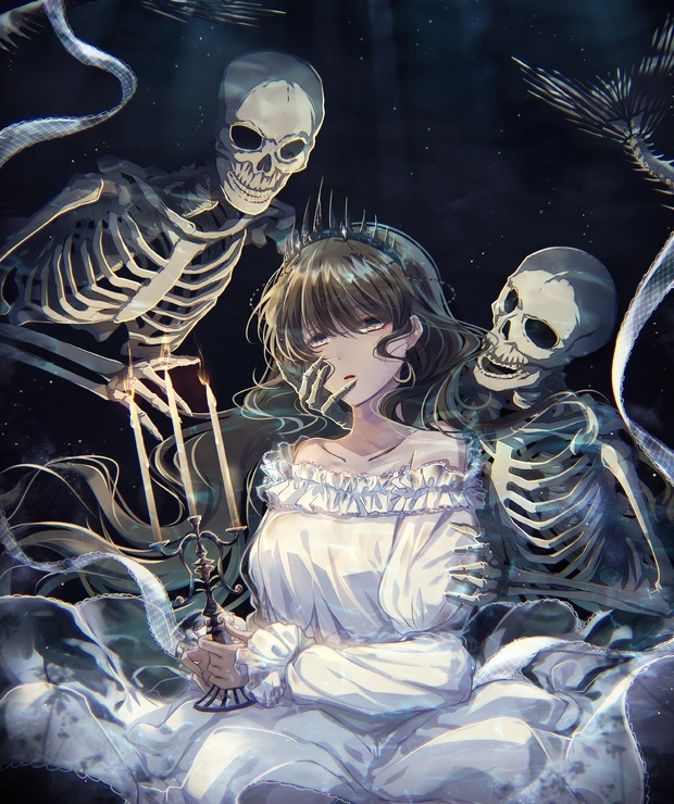 二次元黑暗系小姐姐壁纸,奈何桥下的罂粟花,依然美丽!