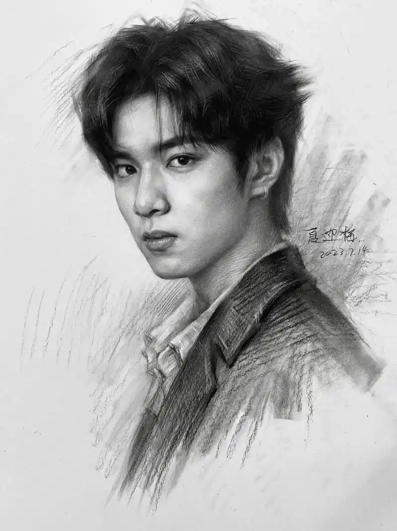 得意门生说帮忙画刘耀文!好!走起!#美术生 # - 抖音