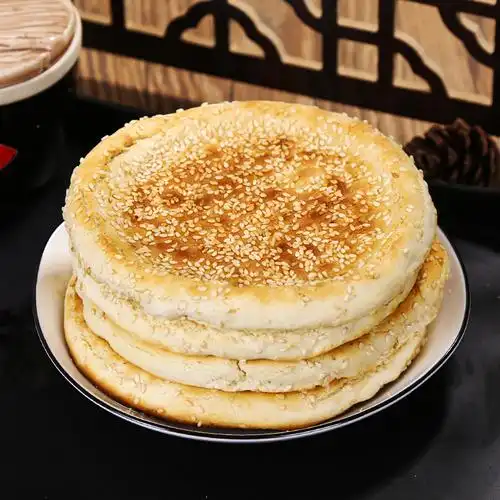陕西西安特产秦王御品手工小锅盔烘焙芝麻烧饼小锅盔酥脆零食点心