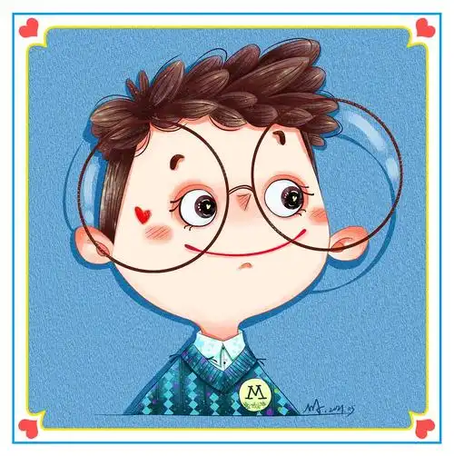 卡通人物头像插画系列作品合集