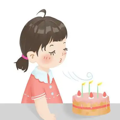 吹生日蜡烛或许愿图片_卡通手绘_编号11594171_红动中国