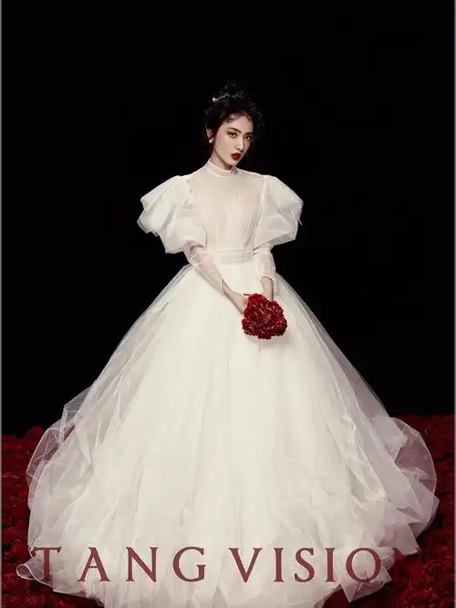 01超惊艳的暗黑小调单人婚纱分享78