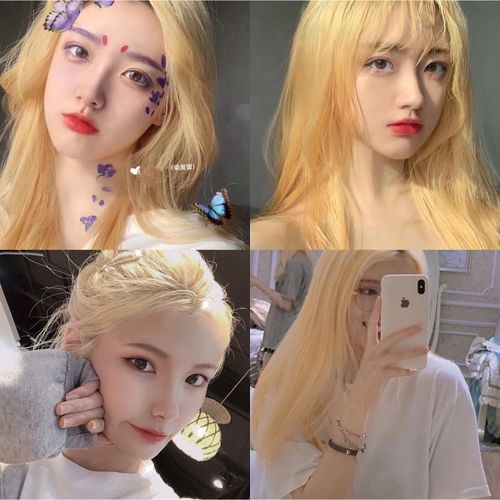 漂发剂褪色膏漂头发染发剂女显白植物白金色男士自己漂白不伤发色