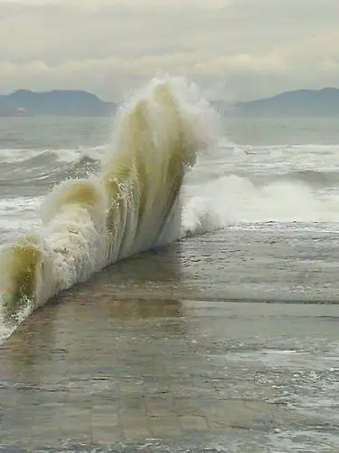 浪花好像跳跃的音符此起彼伏.